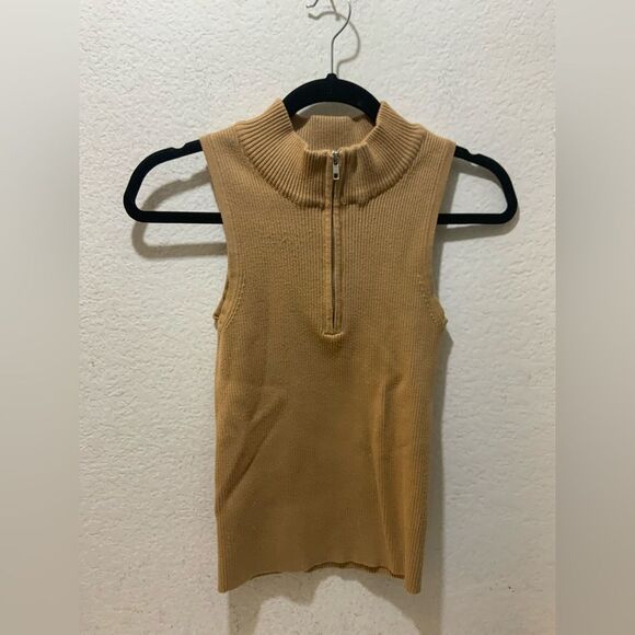 Heartloom ribbed knit Beatrix Top Camel colour top Size M - Picture 3 of 7